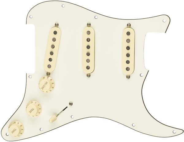 FENDER Pre Wired Pickguard Strat SSS CUST 69 WBW Set De Pastillas Para