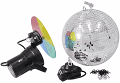 Eurolite Mirrorball 30 cm Set with Pinspot and Motor - Discokugel