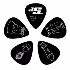 D'Addario Joe Satriani Guitar Picks White Heavy - Signature-Plektren