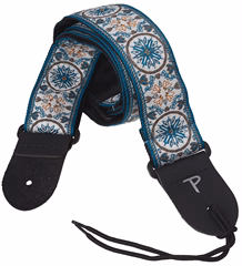 Perri's Leathers 6806 The Hope Collection Blue Mandala - Gitarrengurt