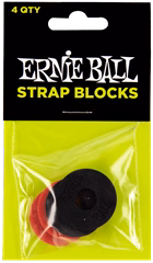 Ernie Ball Strap Blocks Red & Black - Security Locks für Gurt