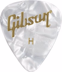 Gibson Pearloid Guitar Picks White Heavy - Plektren