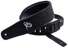 Ortega Leather Strap Byzantine Black - Gitarrengurt