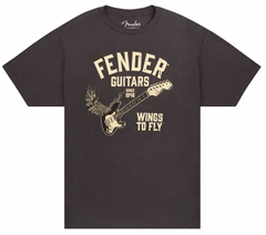 Fender Wings To Fly T-Shirt Vintage Black XXL - T-Shirt