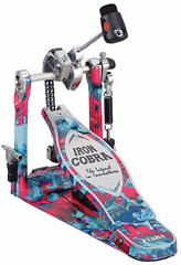 Tama 50th Limited Iron Cobra 900 Marble Coral Swirl Rolling Glide Single Pedal - Pedal für Basstrommel
