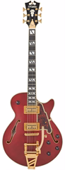 D'Angelico Deluxe Bob Weir 3 Satin Trans Wine - Semiakustische Gitarre