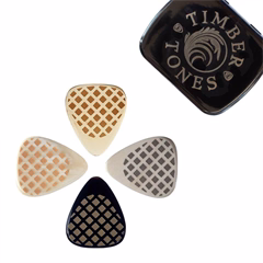 Timber Tones Grip Mixed 4-Pack Tin - Plektren
