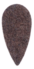 Timber Tones Felt Tones Teardrop Brown Wool Felt  - Plektrum