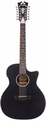 D'Angelico Premier Fulton LS Black Top - Zwölfsaitige elektroakustische Gitarre