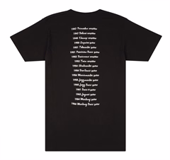 Fender Logo Date Back Tee Black XL - T-Shirt