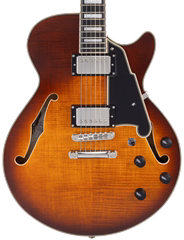 D'Angelico Premier SS Single Cutaway Stop-Bar Tailpie CE Dark ICEd Tea Burst