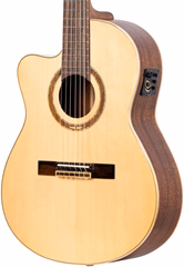 Ortega RCE138-T4-L - Linkshänder elektroakustische klassische Gitarre