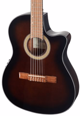 Ibanez GA35TCE Dark Violin Sunburst - Klassische elektroakustische Gitarre