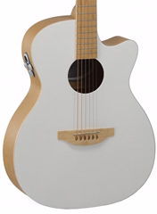 Applause Jump Bamboo OMce White Canvas - Elektroakustische Gitarre