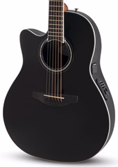 Ovation Celebrity CS Standard Mid Cutaway Black - Linkshänder elektroakustische Gitarre
