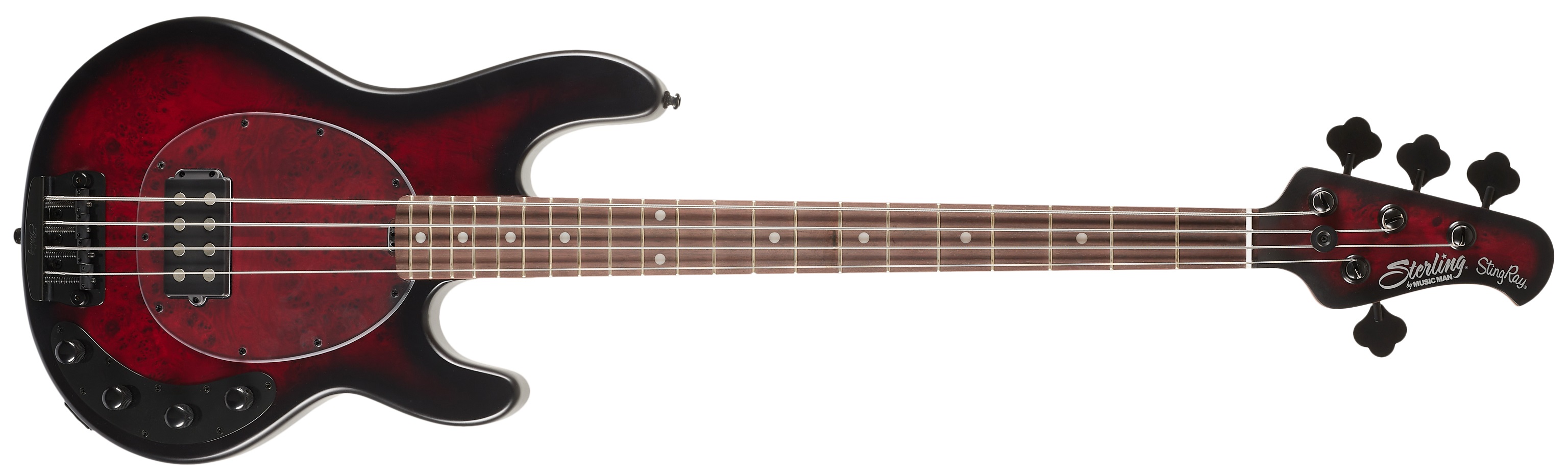 Sterling by Music Man StingRay PB Dark Scarlet Burst