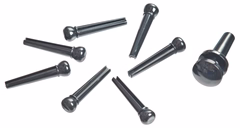 D'Addario Plastic Bridge Pins Black - Kolíčky do kobylky
