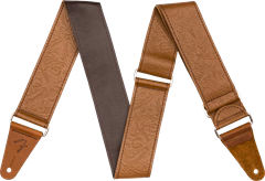 Fender Tooled Leather Guitar Strap Brown - Kytarový popruh