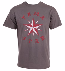 Tama Grey T-Shirt Red-White Star Small - Tričko