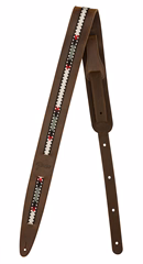 Fender Paramount Acoustic Leather Strap Brown - Kytarový popruh