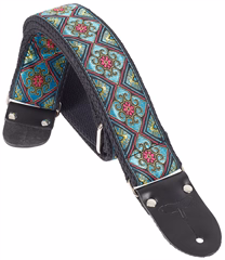 PRS 2" Retro Deluxe Jacquard Strap Teal/Gold - Kytarový popruh
