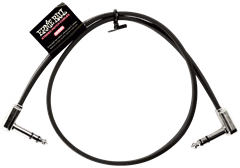 Ernie Ball Flat Ribbon Stereo Patch Cable 24" Black - Propojovací kabel