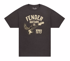 Fender Wings To Fly T-Shirt Vintage Black XL - Tričko