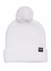 Taylor Pom-Pom Beanie White
