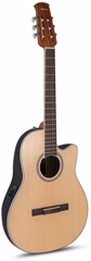 Applause AB24CII Mid Cutaway Nylon Natural Satin - Klasická elektroakustická kytara