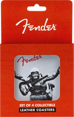 Fender Vintage Ads 4-Pk Coaster Set Black and White - Podtácek