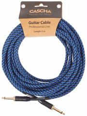 Cascha Professional Line Guitar Cable, Straight, Tweed Blue, 9 m - Nástrojový kabel