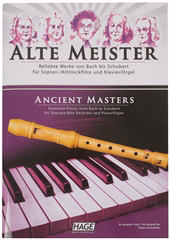 MS Ancient masters for soprano/alto recorder and piano/organ - Noty pro zobcovou flétnu