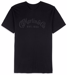 Martin Men's Tee Tone on Tone Black XL - Tričko