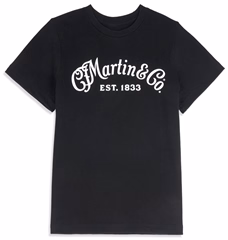 Martin Youth Tee Black/White Logo M - Tričko