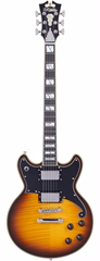 D'Angelico Deluxe Brighton Vintage Sunburst - Elektrická kytara