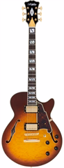 D'Angelico Excel SS XT Iced Tea Burst Quilt - Semiakustická kytara