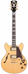 D'Angelico Deluxe Mini DC Satin Honey - Semiakustická kytara