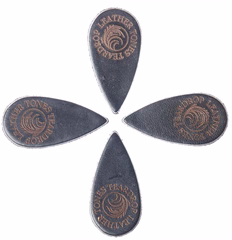 Timber Tones Leather Tones Teardrop Black Leather 4-Pack - Trsátka
