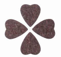 Timber Tones Felt Tones Heart Brown Wool Felt 4-Pack - Trsátka