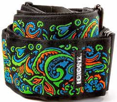 Dunlop Jimi Hendrix Blacklight Love Drops Blue Strap - Kytarový popruh