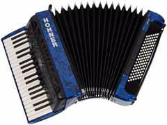 Hohner Bravo III 96 dark blue Silent Key - Klávesový akordeon