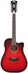 D'Angelico Premier Bowery 12 LS Black Cherry Burst - Dvanáctistrunná elektroakustická kytara