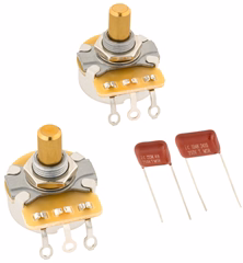 Fender Telecaster Solid Shaft Potentiometer and Capacitor Kit 2-Pack - Potenciometry