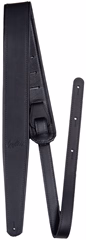Godin Black Leather Felt Pad Embossed - Kytarový popruh