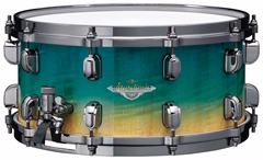 Tama Starclassic Maple Exotic Snare Drum 14" x 6,5" - Marine Shoreline Movingui Fade/Black Nickel HW - Snare bubínek