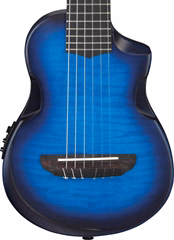 Ibanez AUP10FMNE Transparent Blue Sunburst - Elektroakustické kytarové ukulele