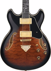 Ibanez AS93QMSP Dark Brown Sunburst - Semiakustická kytara