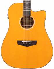 D'Angelico Premier Bowery 12 LS Vintage Natural - Dvanáctistrunná elektroakustická kytara