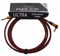 Tanglewood Flex Ultra Cable Merlot 3 m Angled (rozbalené) - Nástrojový kabel