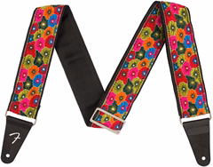 Fender Wild Bloom Strap GRN - Kytarový popruh